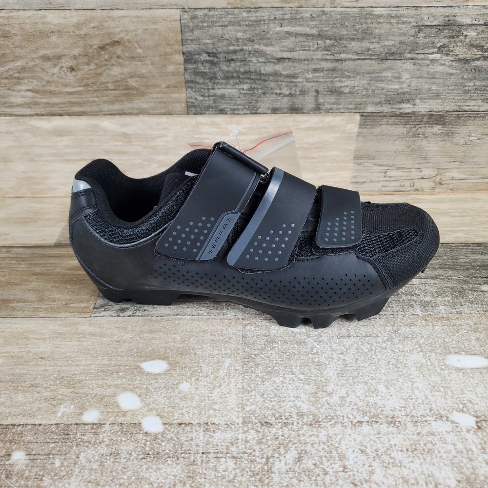 Serfas MTB Womens Cycling Shoes 5.5 Black Singletrack 3 Straps Mountain Sneakers